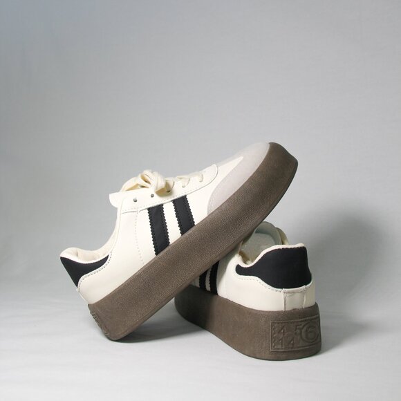 Essen White and Black, Platform Germany Army Sneakers, Trendy & Comfortable - Picture 4 of 7